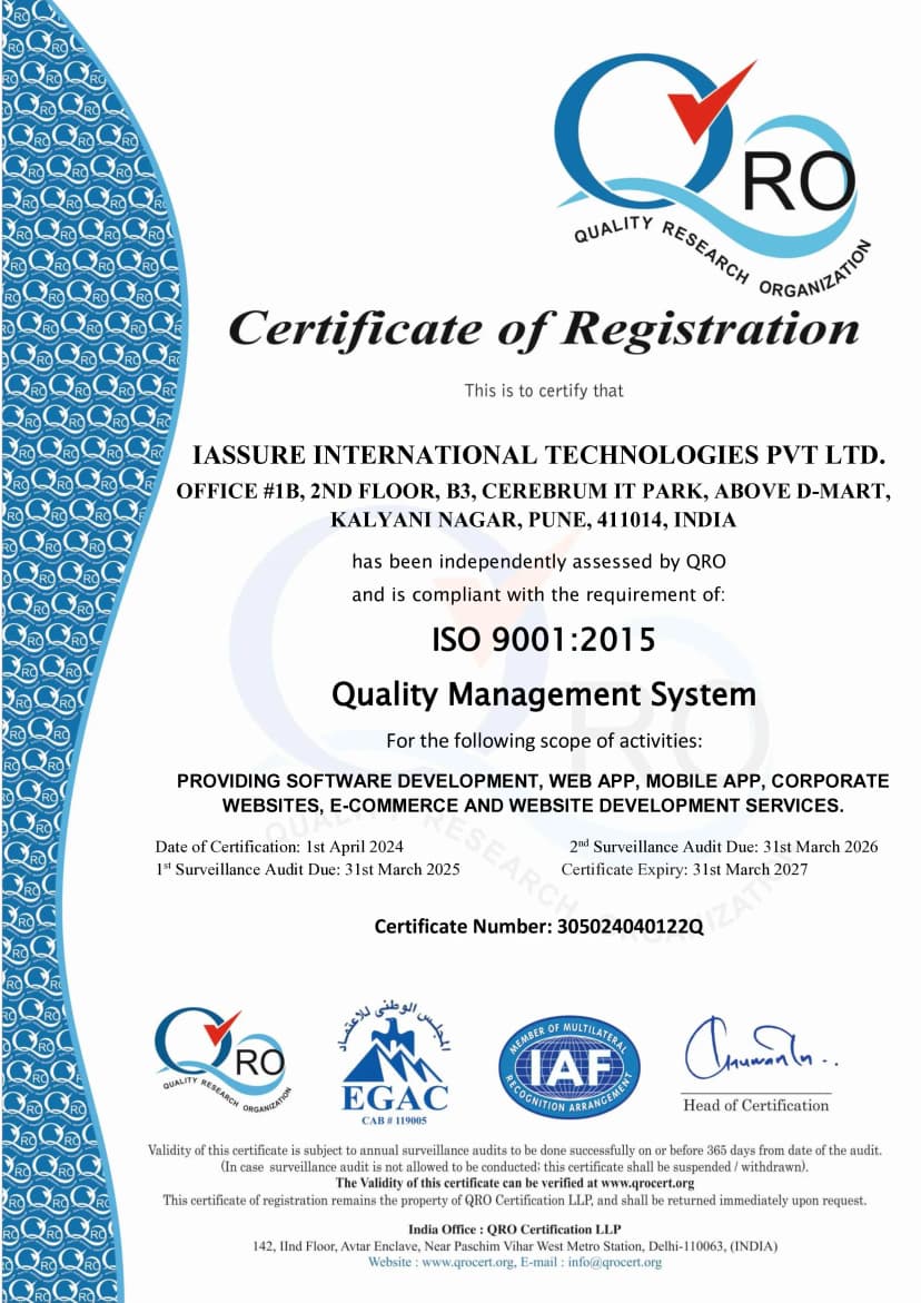 iAssureIT-isoCertificate